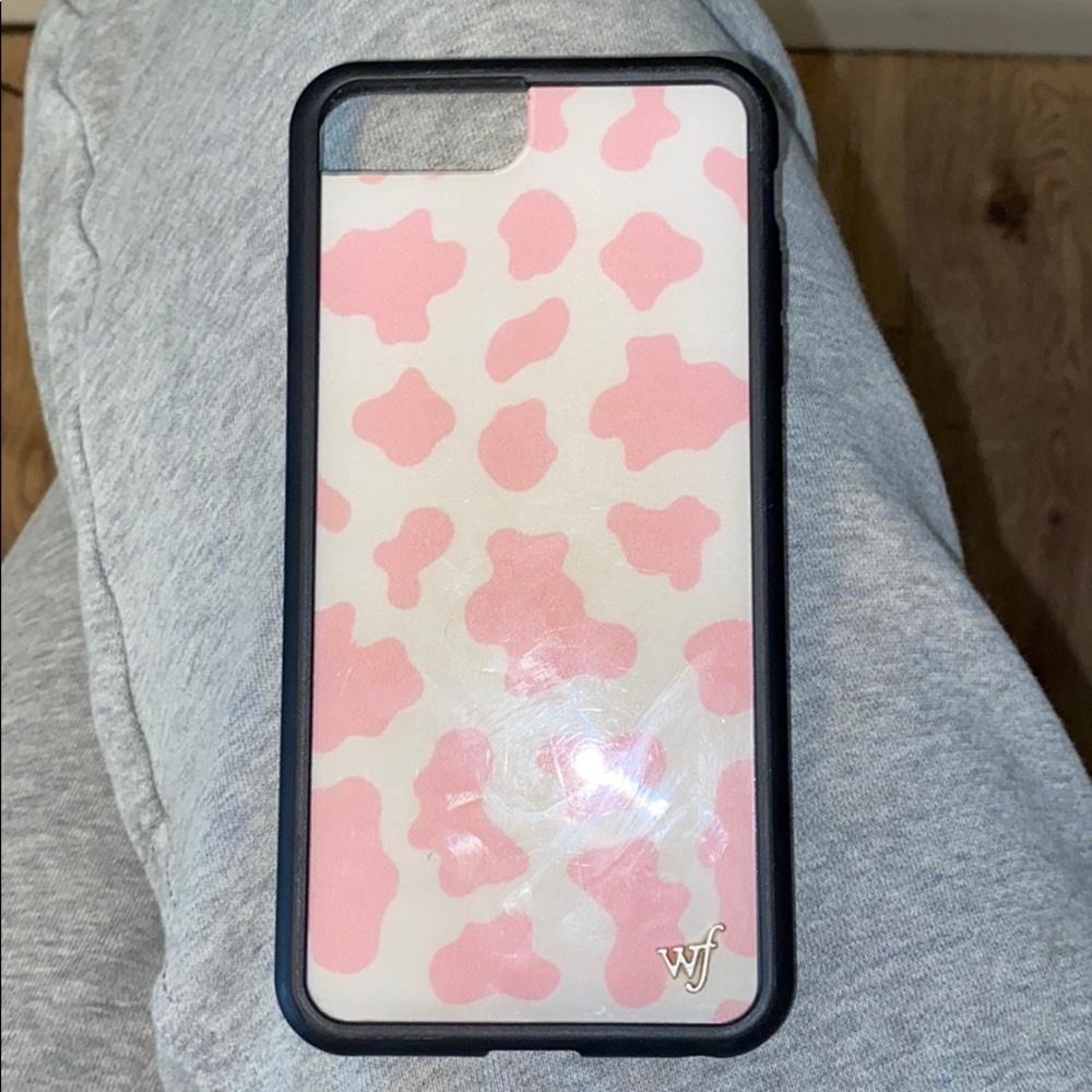 wildflower pink cow case for iphone 6/7/8 plus